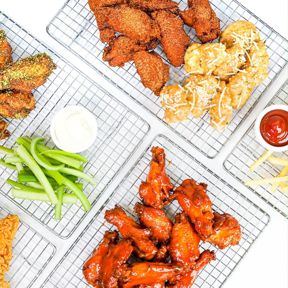 Chicken wings platter with dips — Lebanese restaurant Gonubie